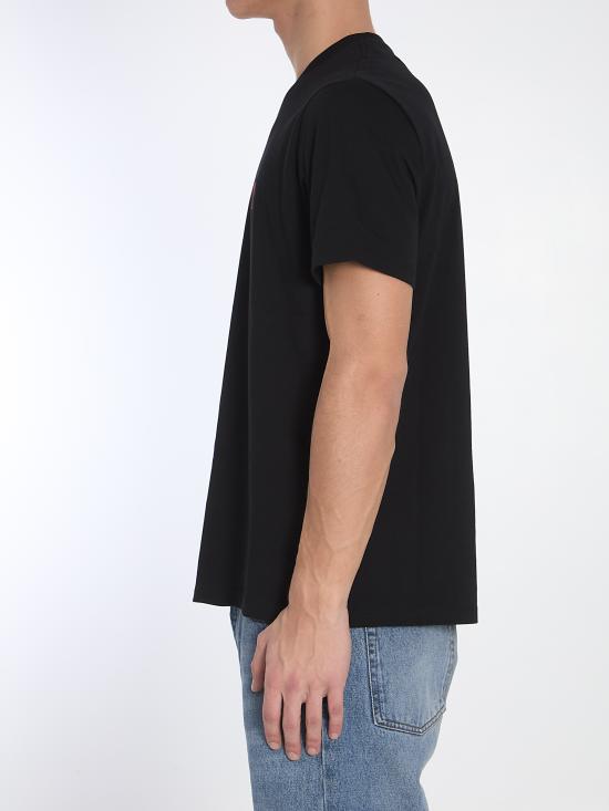26FW 아미 스몰 하트 로고 티셔츠 BFUTS035724 001 BLACK - AMI