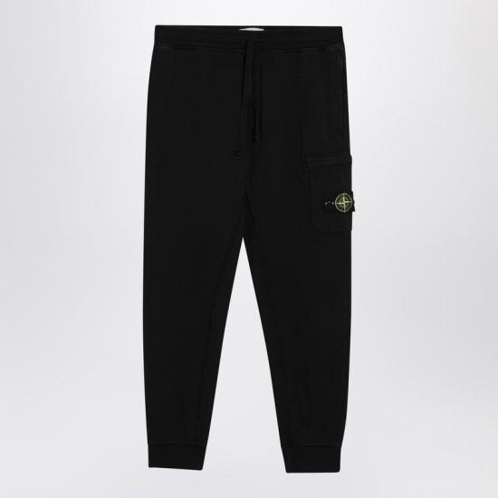 26FW 스톤 아일랜드 오가닉 멜란지 코튼 플리스 조거 팬츠 S156200010S0051 V0029 BLACK