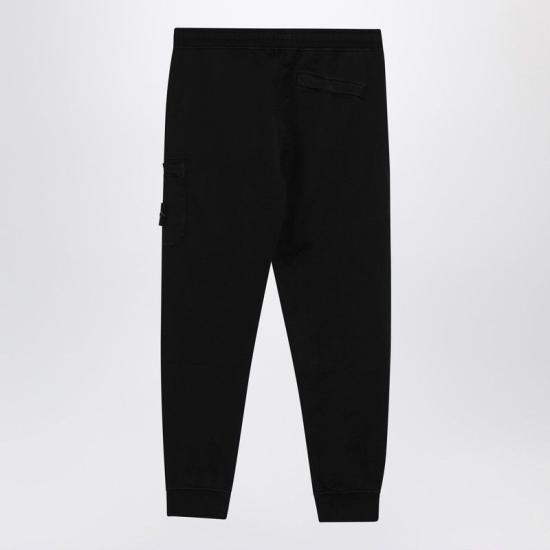 26FW 스톤 아일랜드 오가닉 멜란지 코튼 플리스 조거 팬츠 S156200010S0051 V0029 BLACK - STONE ISLAND