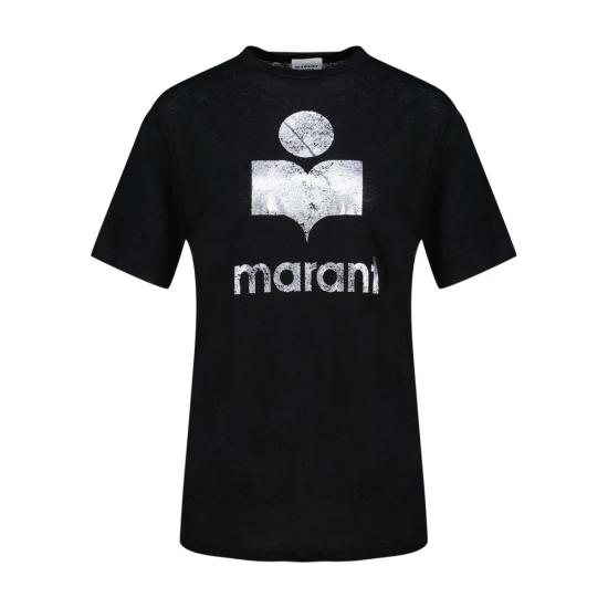 26FW 이자벨마랑에뚜왈 즈웰 로고 티셔츠 TS0001FBA1N10E 01BK BLACK
