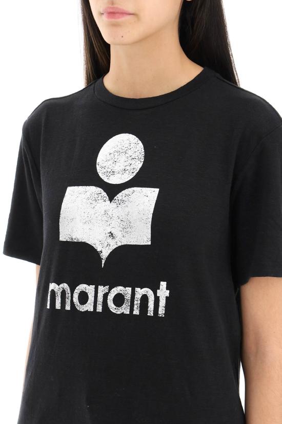 26FW 이자벨마랑에뚜왈 즈웰 로고 티셔츠 TS0001FBA1N10E 01BK BLACK - ISABEL MARANT ETOILE