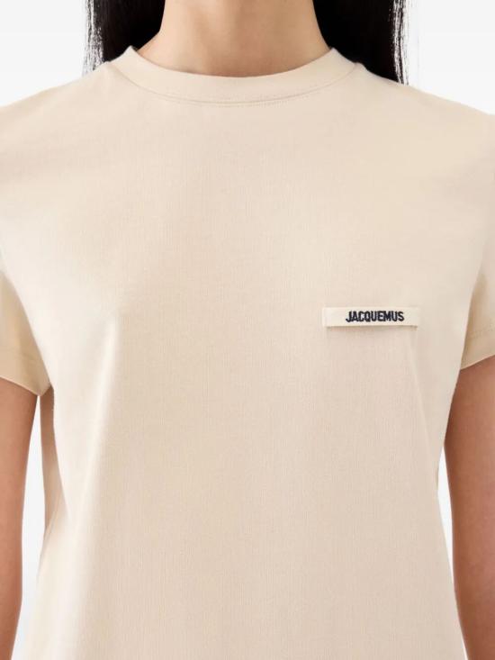 26FW 자크뮈스 그로그랭 로고 솟슬리브 티셔츠 TSW00550AJ00029 131 BEIGE - JACQUEMUS