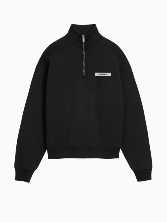 26FW 자크뮈스 하프 집업 스웨트 셔츠 SSM00313AJ00174 990 BLACK