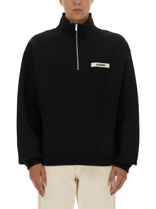 26FW 자크뮈스 하프 집업 스웨트 셔츠 SSM00313AJ00174 990 BLACK - JACQUEMUS