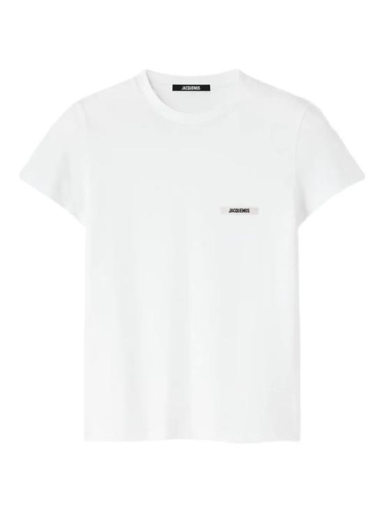 26FW 자크뮈스 그로그랭 로고 솟슬리브 티셔츠 TSW00550AJ00029 100 WHITE