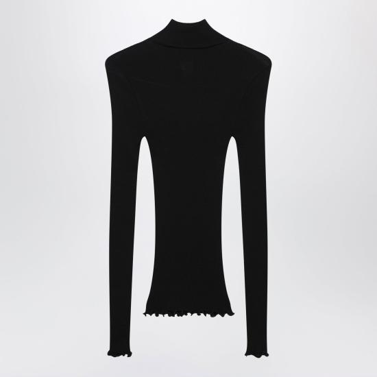 26FW 프라다 실크 크루넥 긴팔 티셔츠 39700OOO6080 F0002 BLACK - PRADA
