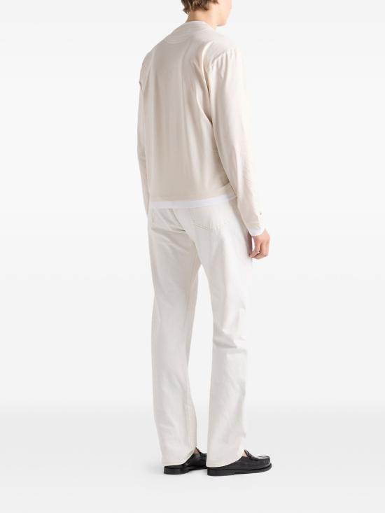 26FW 프라다 긴팔 티셔츠 UJL73BWM111CD F0P40 WHITE - PRADA