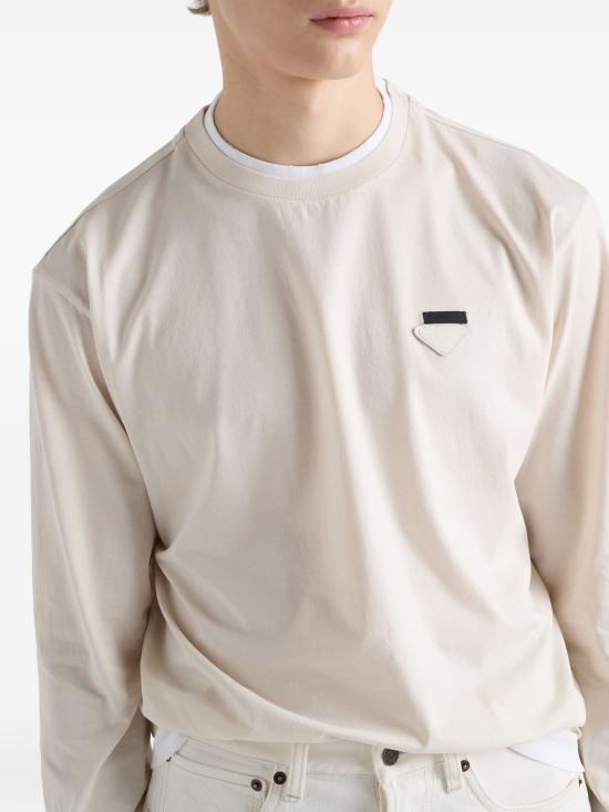 26FW 프라다 긴팔 티셔츠 UJL73BWM111CD F0P40 WHITE - PRADA