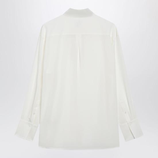 26FW 토템 새틴 크레이프 실크 셔츠 263WRT0891FB0115 059 WHITE - TOTEME