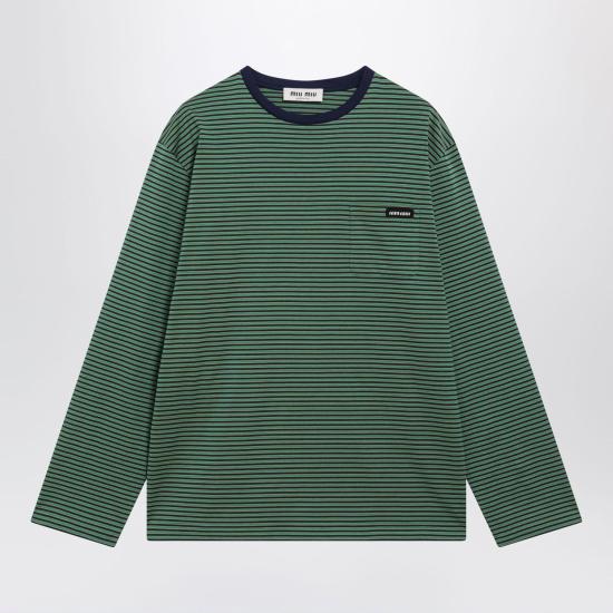 26FW 미우미우 반팔 티셔츠 MJL014OOO14RT F0OBW BLUE