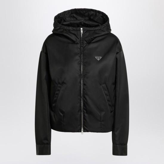 26FW 프라다 리나일론 후드 집업 블루종 자켓 29P246VMO1WQ8 F0002 BLACK
