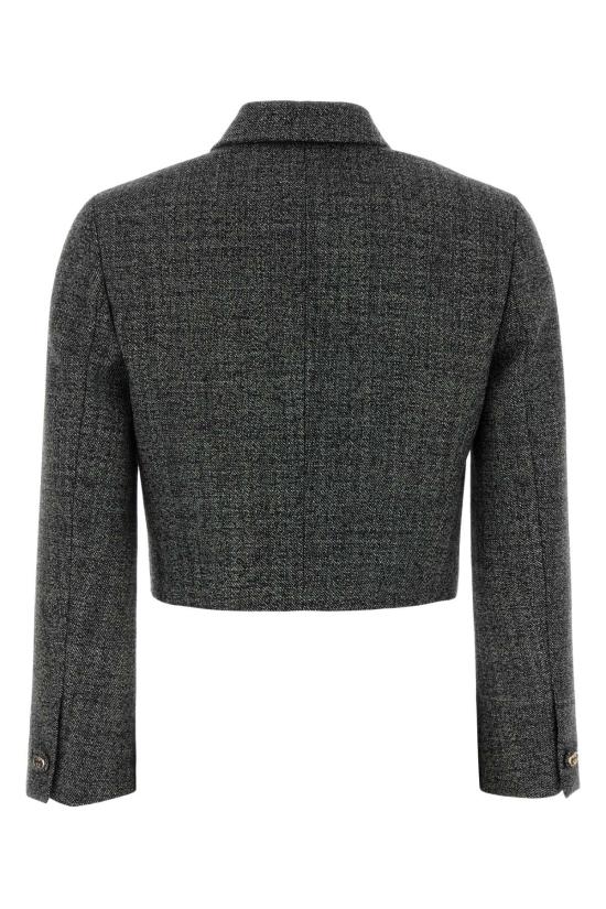 26SS 구찌 울 그리자유 재킷 846385ZATWE 1070 BLACK - GUCCI