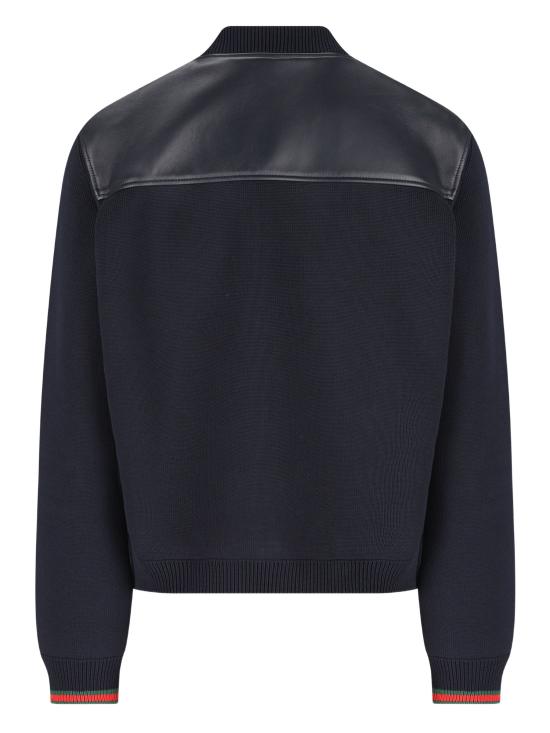 26SS 구찌 나파 레더 니트 봄버 자켓 793181XNA29 4044 BLUE - GUCCI