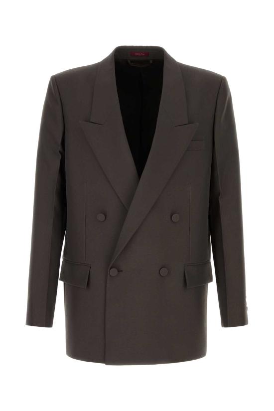 25FW 구찌 더블 브래스트 테크니컬 파나마 자켓 849881Z7AYA 2062 BROWN