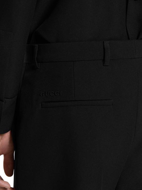 25FW 구찌 실크 트윌 팬츠 850090Z7AYA 1000 BLACK - GUCCI