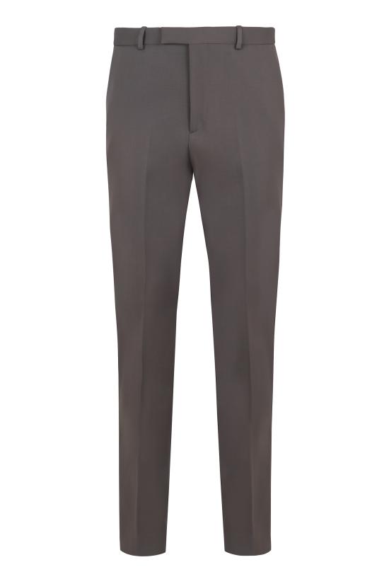 25FW 구찌 헤비 울 새틴 팬츠 850333Z7AYB 1085 BLACK