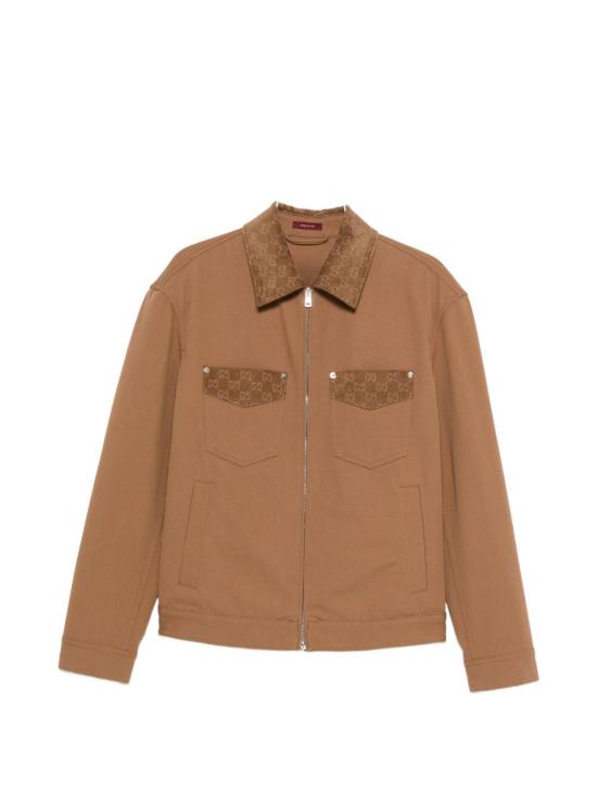 26SS 구찌 GG 디테일 집업 자켓 854304ZAUJI 2630 BROWN