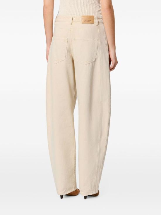 26FW 이자벨마랑 리샤 솔리드 데님 배럴 진 PA0778FAD3H01I 90BE BEIGE - ISABEL MARANT