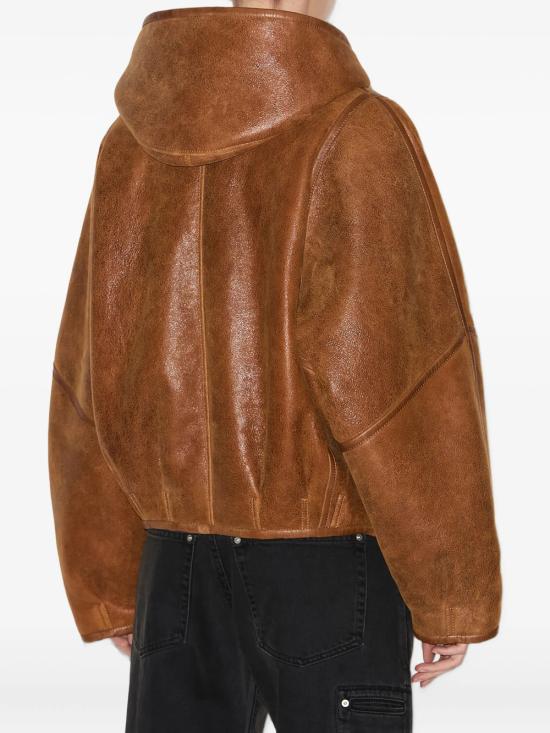 26FW 이자벨마랑 아미엘 숏 셔링 코트 아미엘 숏 셔링 코트 MA0296FAC3A03I 50CO BROWN - ISABEL MARANT