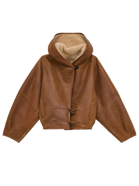 26FW 이자벨마랑 아미엘 숏 셔링 코트 아미엘 숏 셔링 코트 MA0296FAC3A03I 50CO BROWN