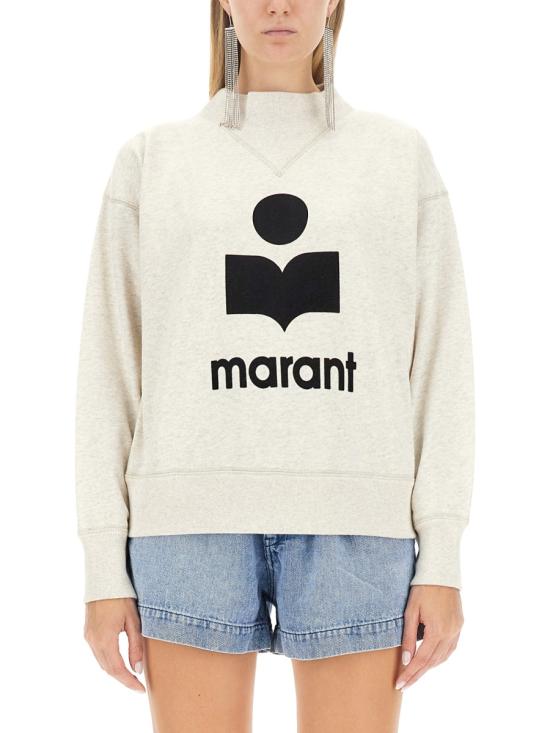 26FW 이자벨마랑에뚜왈 모비 로고 스웨트셔츠 SW0003FAA1M07E 23EC WHITE - ISABEL MARANT ETOILE