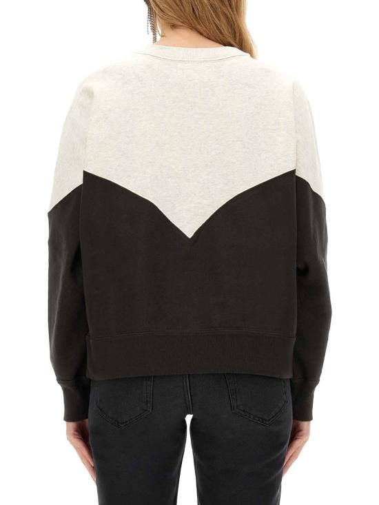 26FW 이자벨마랑에뚜왈 휴스턴 투톤 마랑 스웨트셔츠 SW0006FAA1M08E 02FK BLACK - ISABEL MARANT ETOILE