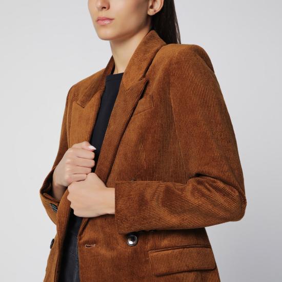26FW 이자벨마랑에뚜왈 라스마 코듀로이 재킷 라스마 코듀로이 재킷 VE0686FAD3G02E 50CA BROWN - ISABEL MARANT ETOILE