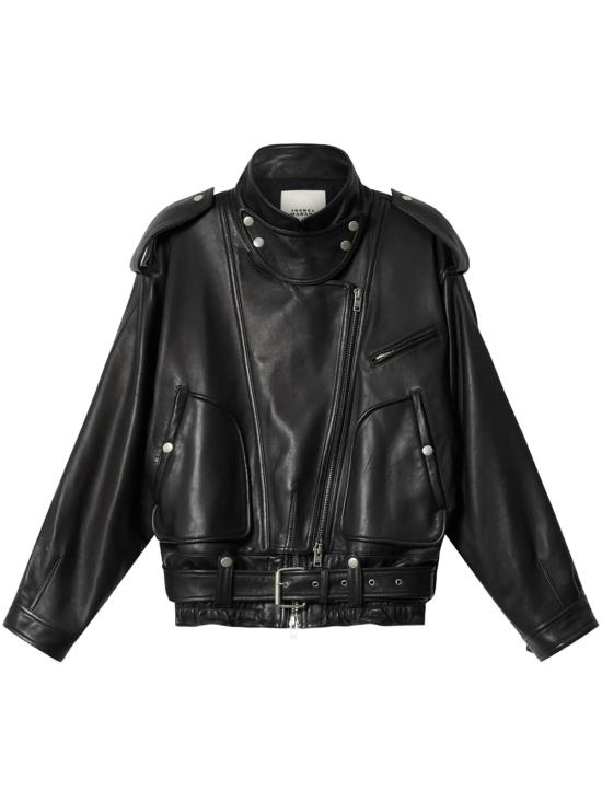 26FW 이자벨마랑 가죽 자켓 VE0744FAD3B04I 01BK BLACK