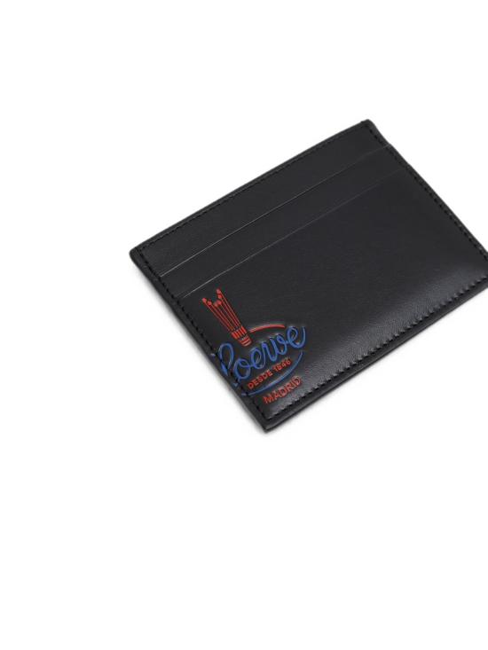 26FW 로에베 로고 프린트 샤이니 카프스킨 플레인 카드홀더 로고 프린트 샤이니 카프스킨 플레인 카드홀더 C643322X65LE 1100 BLACK - LOEWE