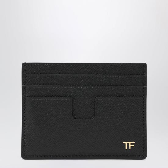 26FW 톰포드 스몰 그레인 레더 폴딩 카드 홀더 YM233LCL081G NAA BLACK