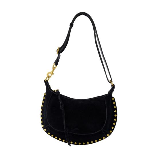 26FW 이자벨마랑 오스칸 문 스웨이드 카프스킨 레더 숄더백 PP0003FAA3C32M 01BK BLACK