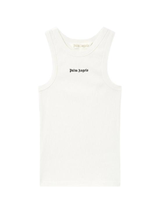 26SS 팜앤젤스 민소매 티셔츠 PWAC024S26JER0010310 OFF WHITE BLACK