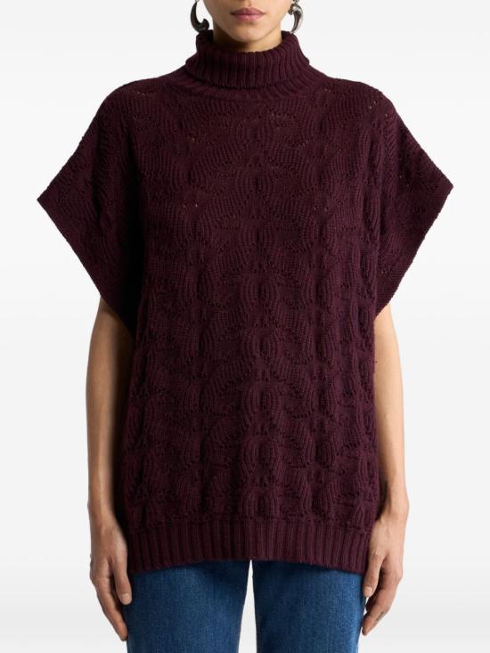26FW 에트로 반팔 티셔츠 WRKE0410AU12AR0369 Burgundy - ETRO