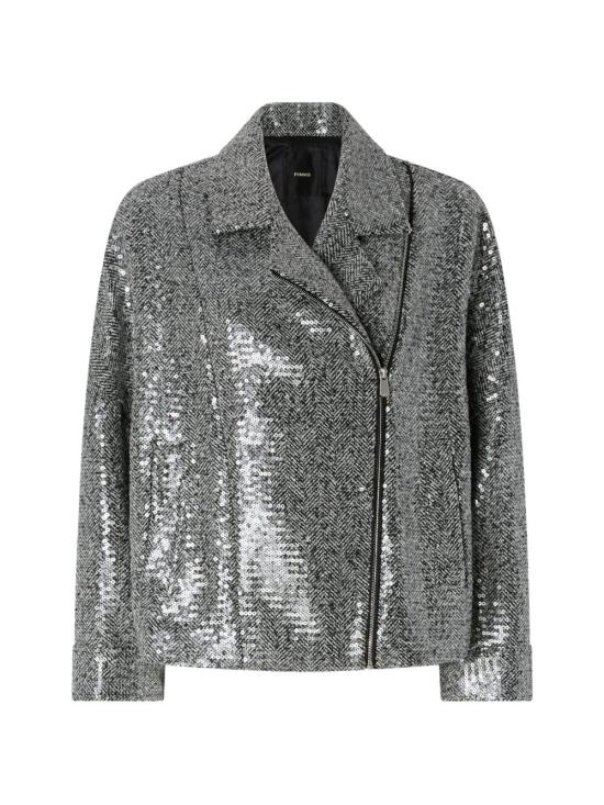 26FW 핑코 바이커 자켓 107145BELLISA3FEZZ2 Silver - PINKO