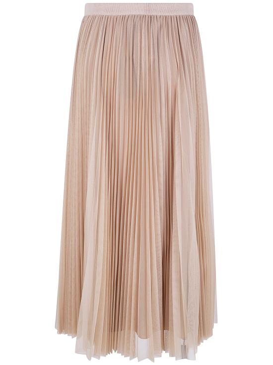 26SS 파비아나 필리피 와이드 플리츠 튤 스커트 GND266F426L7380157 Beige - FABIANA FILIPPI
