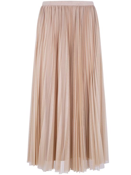 26SS 파비아나 필리피 와이드 플리츠 튤 스커트 GND266F426L7380157 Beige