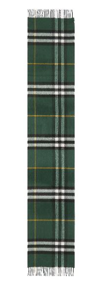 26FW 버버리 프린지 엠브로이더드 캐시미어 머플러 8094653DARKFERNGREEN - BURBERRY