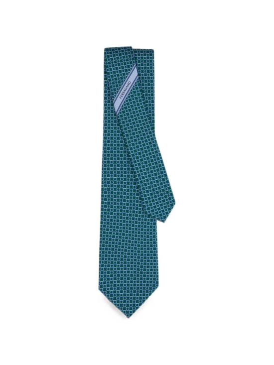 26FW 살바토레 페라가모 넥타이 794588351445VERDE Patterned - SALVATORE FERRAGAMO
