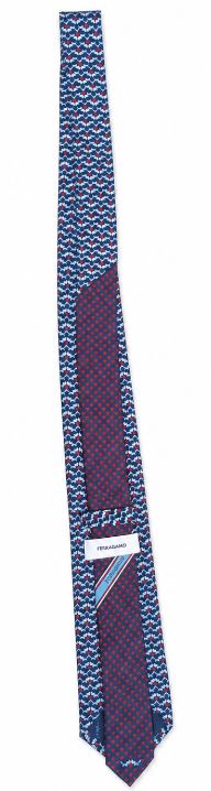 26FW 살바토레 페라가모 넥타이 789827351389NAVY Patterned - SALVATORE FERRAGAMO