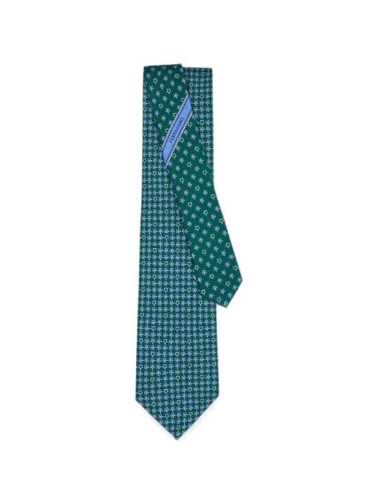 26FW 살바토레 페라가모 넥타이 794744351456VERDE Patterned