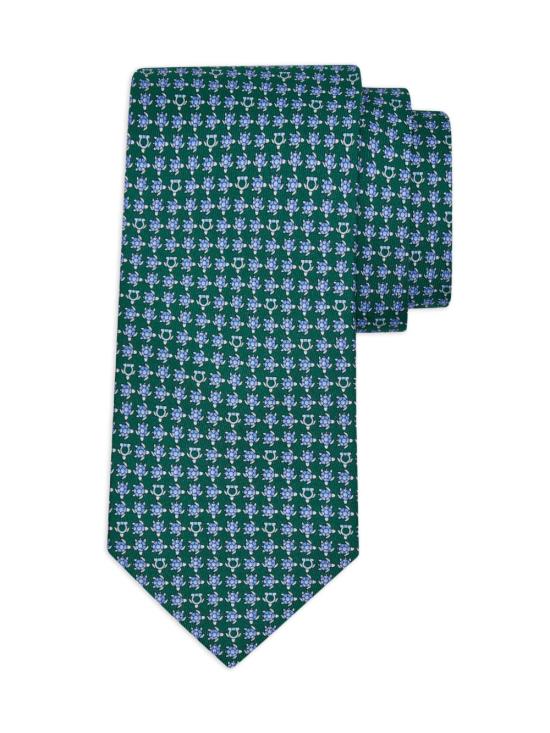 26FW 살바토레 페라가모 넥타이 794744351456VERDE Patterned - SALVATORE FERRAGAMO