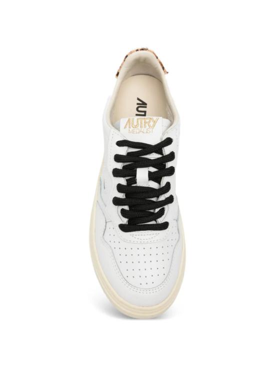 26FW 오트리 메달리스트 로우 레더 스니커즈 AULWOC02 WHITE LEOPARD - AUTRY