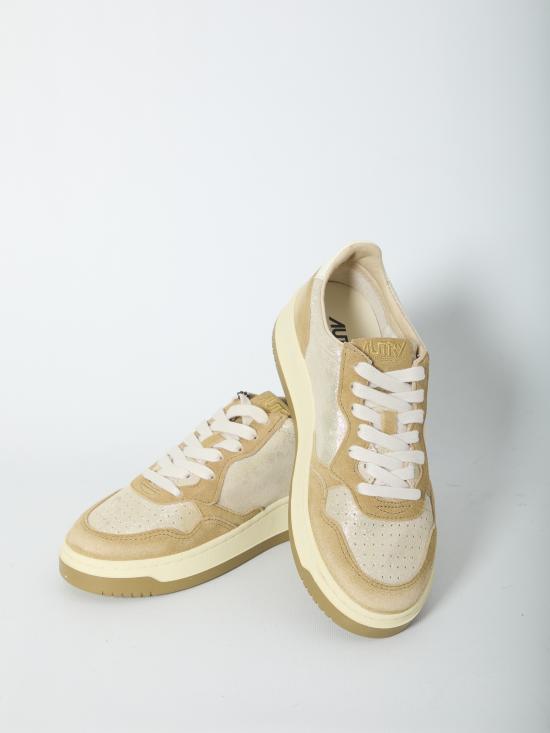 26FW 오트리 메달리스트 로우 레더 스니커즈 AULWYB01 BEIGE - AUTRY