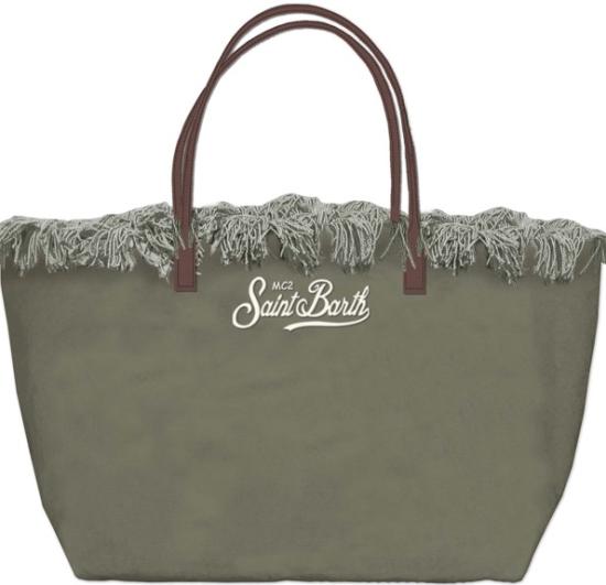 26SS 세인트바쓰 토트백 CITYBAGFRINGE00587L52EMB Olive green - MC2 SAINT BARTH