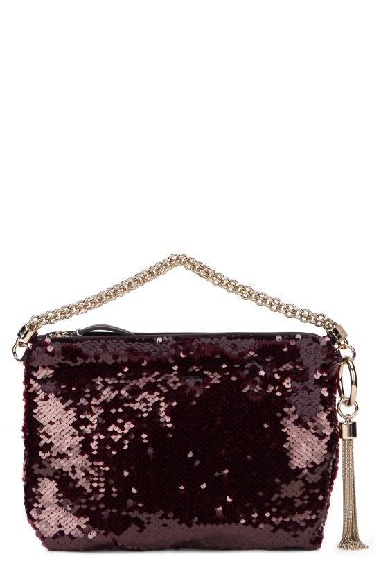 26FW 지미추 클러치/파우치 CALLIEGZDDEEPMERLOTLIGHTGOLD Burgundy