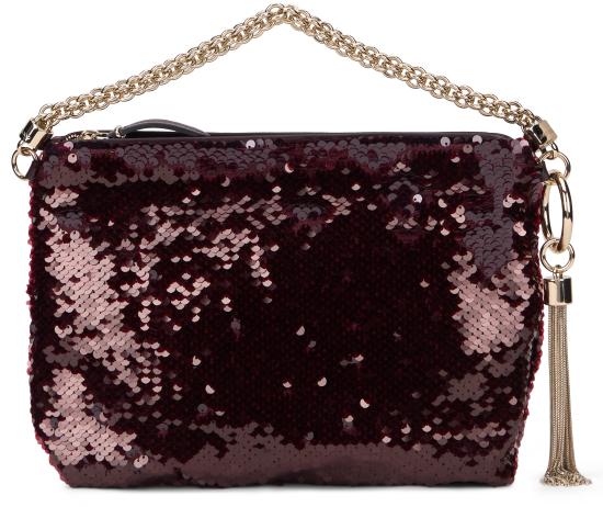26FW 지미추 클러치/파우치 CALLIEGZDDEEPMERLOTLIGHTGOLD Burgundy - JIMMY CHOO
