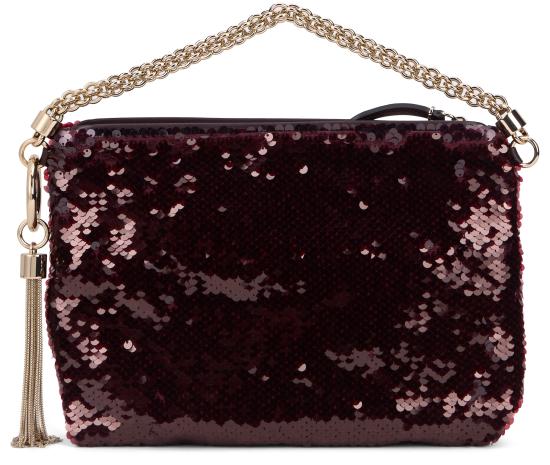 26FW 지미추 클러치/파우치 CALLIEGZDDEEPMERLOTLIGHTGOLD Burgundy - JIMMY CHOO
