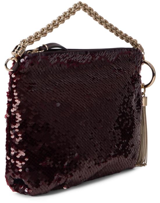 26FW 지미추 클러치/파우치 CALLIEGZDDEEPMERLOTLIGHTGOLD Burgundy - JIMMY CHOO