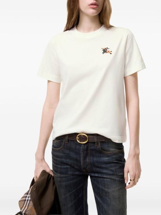 26FW 버버리 반팔 티셔츠 8127956B7078 WHITE - BURBERRY