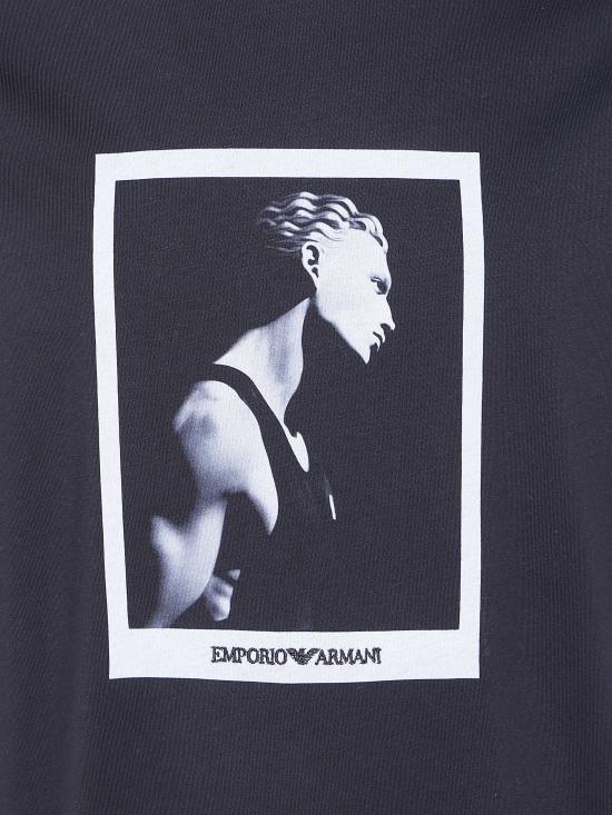 26FW 엠포리오 아르마니 반팔 티셔츠 EM006931AF23082FC302 BLACK - EMPORIO ARMANI